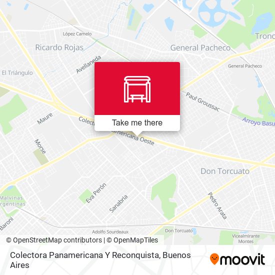 Colectora Panamericana Y Reconquista map