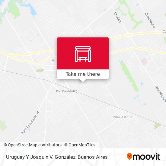 Uruguay Y Joaquin V. González map