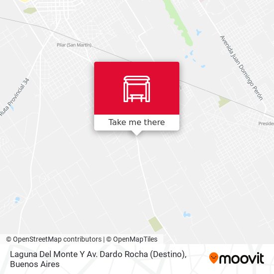 Laguna Del Monte  Y Av. Dardo Rocha (Destino) map