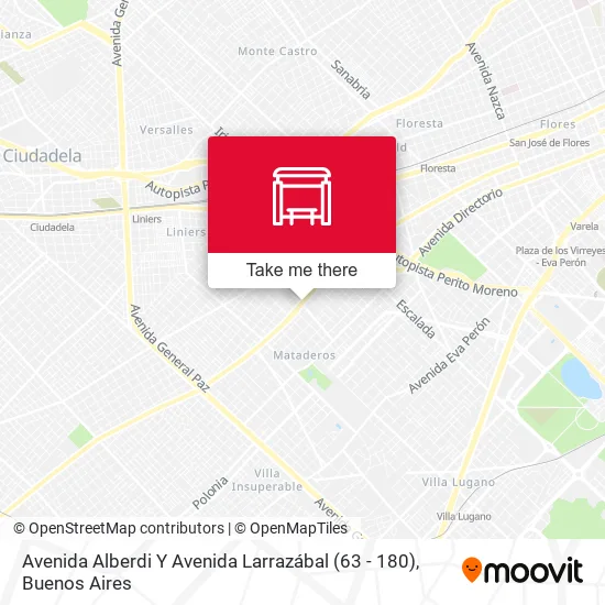 Mapa de Avenida Alberdi Y Avenida Larrazábal (63 - 180)