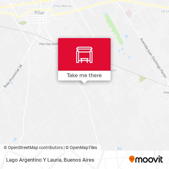 Mapa de Lago Argentino Y Lauria
