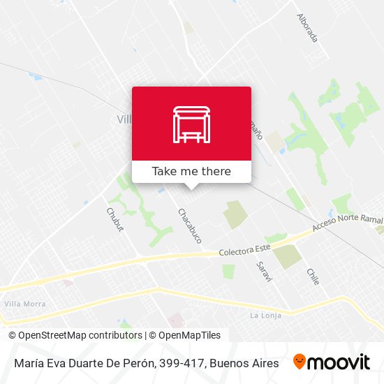 Mapa de María Eva Duarte De Perón, 399-417