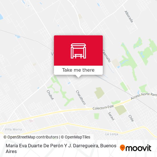 Mapa de María Eva Duarte De Perón Y J. Darregueira