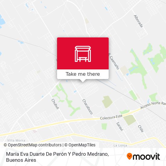 María Eva Duarte De Perón Y Pedro Medrano map