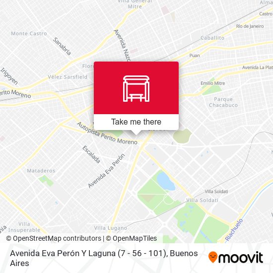 Mapa de Avenida Eva Perón Y Laguna (7 - 56 - 101)