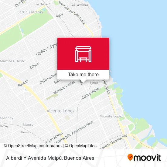 Alberdi Y Avenida Maipú map