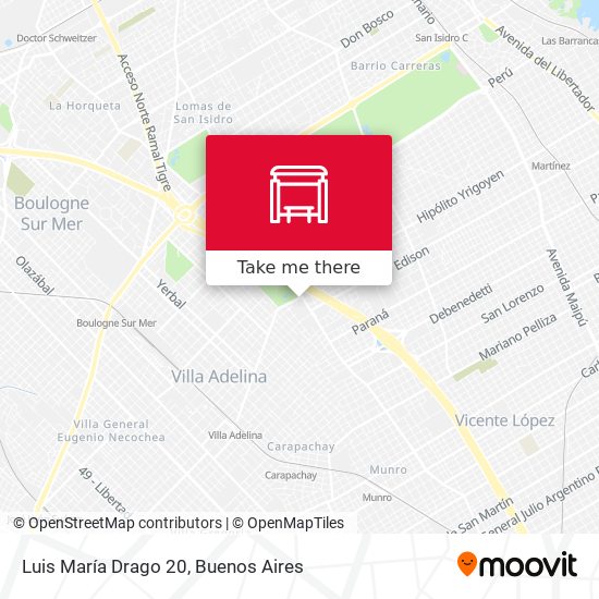 Luis María Drago 20 map