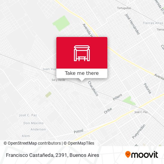 Francisco Castañeda, 2391 map