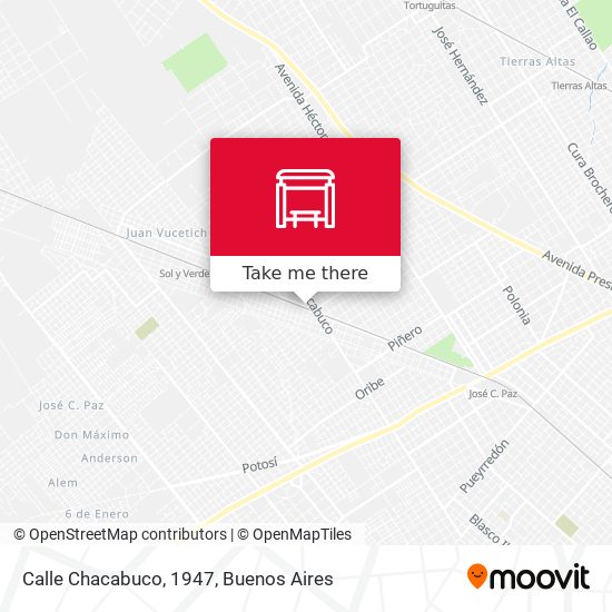 Mapa de Calle Chacabuco, 1947