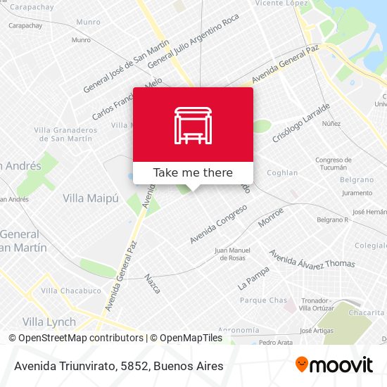 Avenida Triunvirato, 5852 map