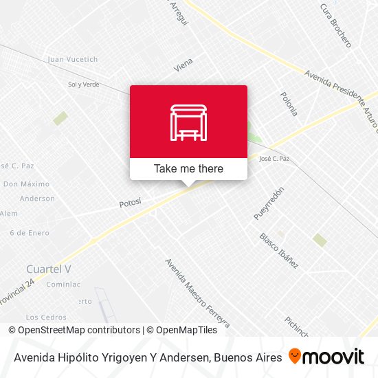 Avenida Hipólito Yrigoyen Y Andersen map