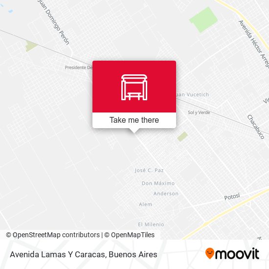 Avenida Lamas Y Caracas map