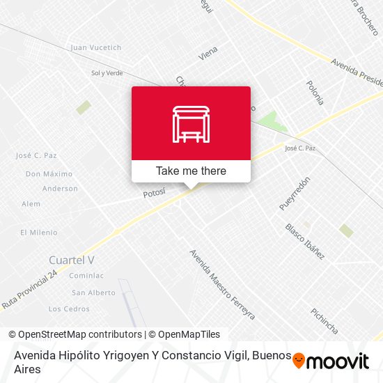 Avenida Hipólito Yrigoyen Y Constancio Vigil map
