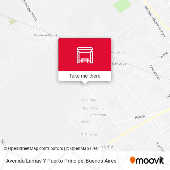 Avenida Lamas Y Puerto Príncipe map