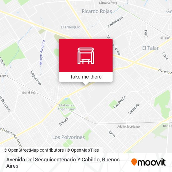 Avenida Del Sesquicentenario Y Cabildo map