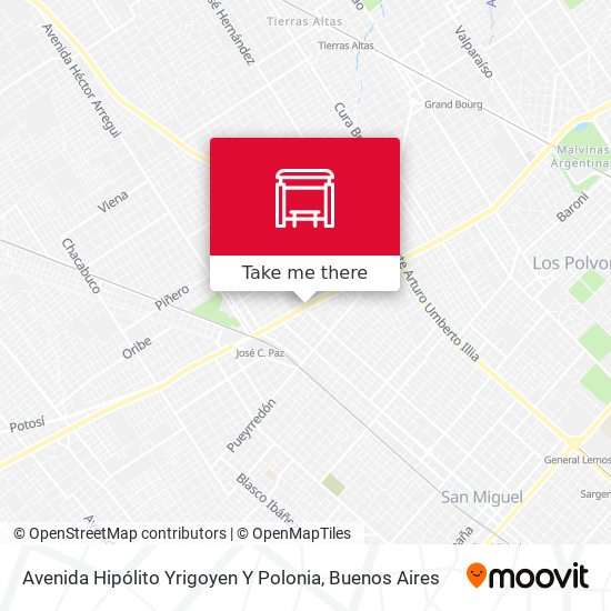 Mapa de Avenida Hipólito Yrigoyen Y Polonia