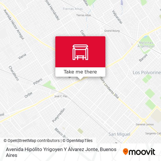Avenida Hipólito Yrigoyen Y Álvarez Jonte map