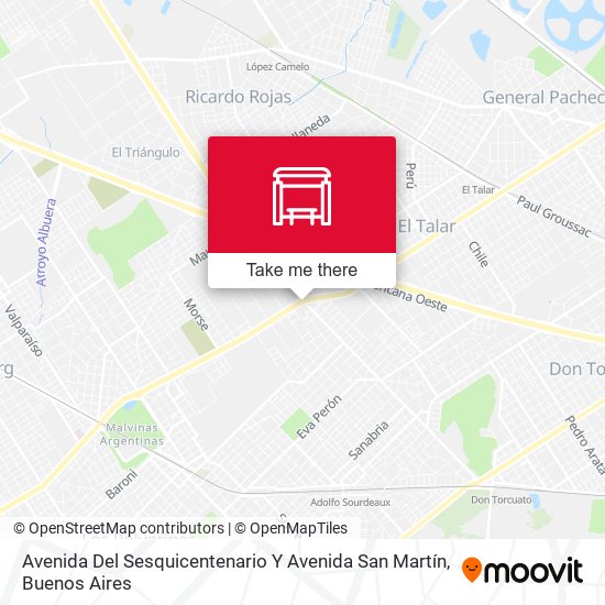 Avenida Del Sesquicentenario Y Avenida San Martín map