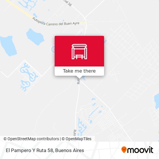 El Pampero Y Ruta 58 map