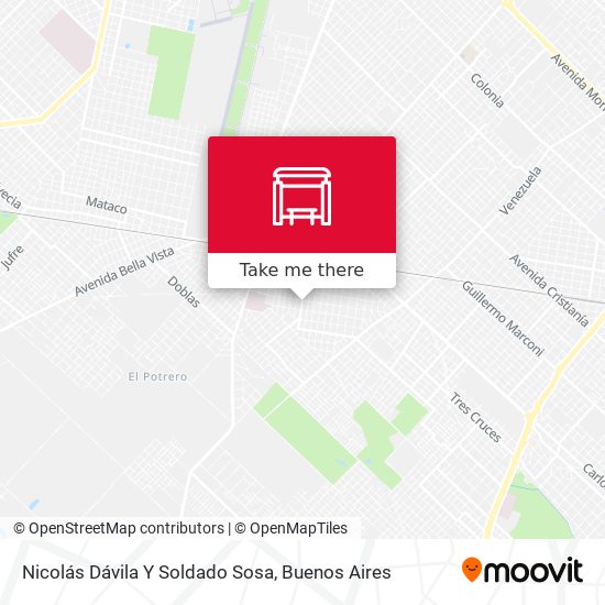 Nicolás Dávila Y Soldado Sosa map