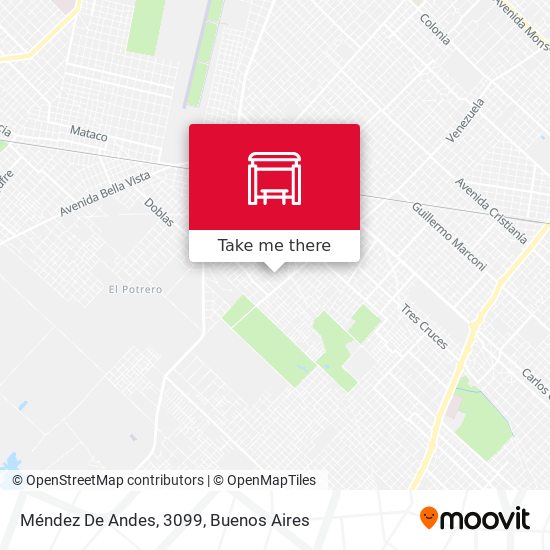 Méndez De Andes, 3099 map