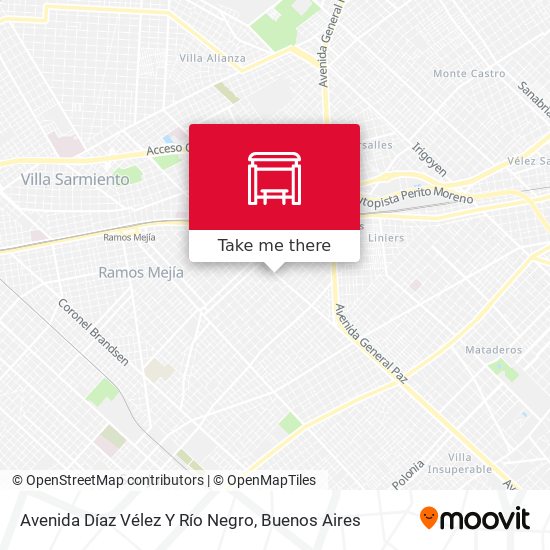 Mapa de Avenida Díaz Vélez Y Río Negro