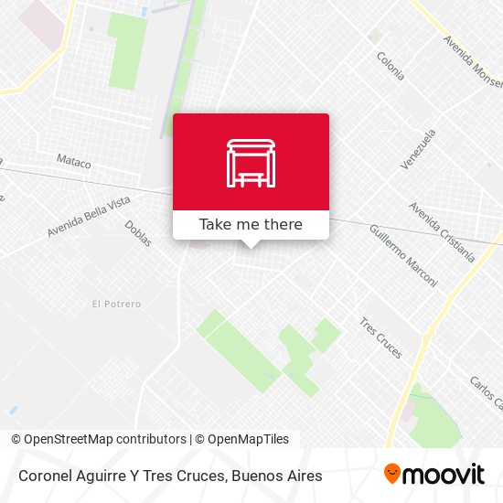 Coronel Aguirre Y Tres Cruces map