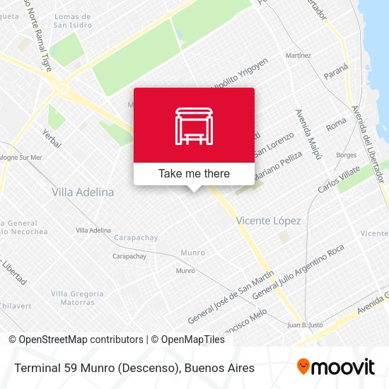 Mapa de Terminal 59 Munro (Descenso)
