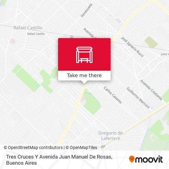 Mapa de Tres Cruces Y Avenida Juan Manuel De Rosas