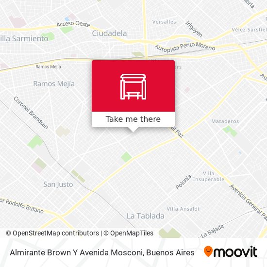 Almirante Brown Y Avenida Mosconi map