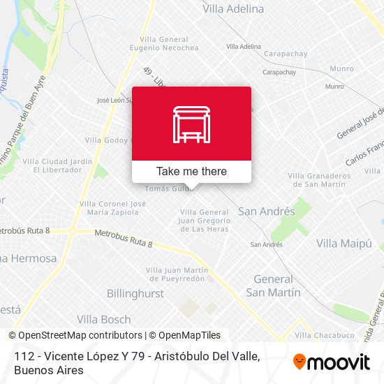 112 - Vicente López Y 79 - Aristóbulo Del Valle map
