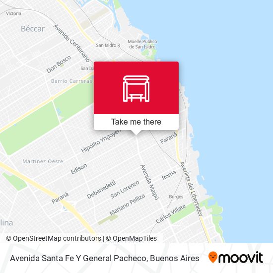 Avenida Santa Fe Y General Pacheco map