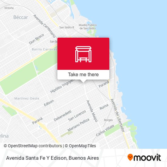 Avenida Santa Fe Y Edison map