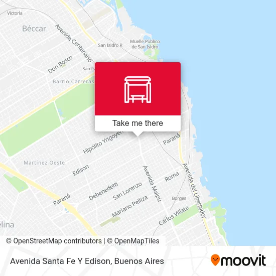 Avenida Santa Fe Y Edison map