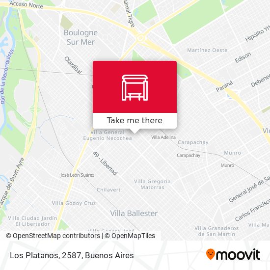 Los Platanos, 2587 map