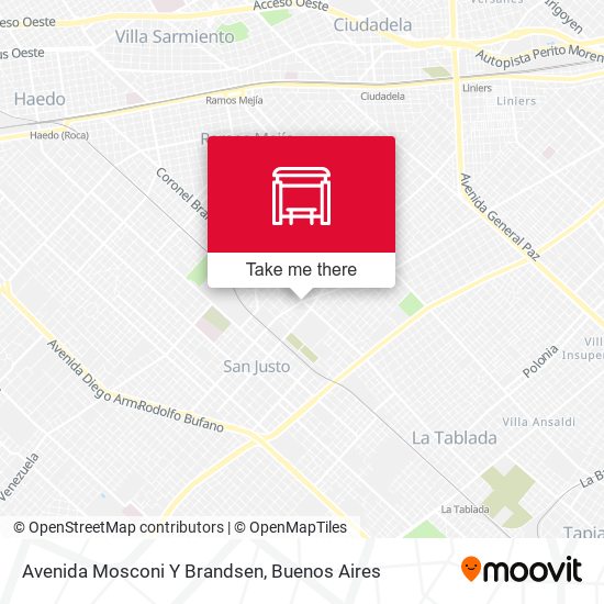 Mapa de Avenida Mosconi Y Brandsen