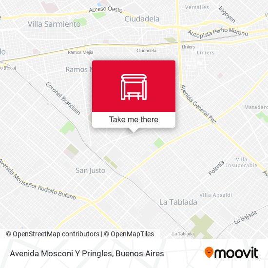 Avenida Mosconi Y Pringles map