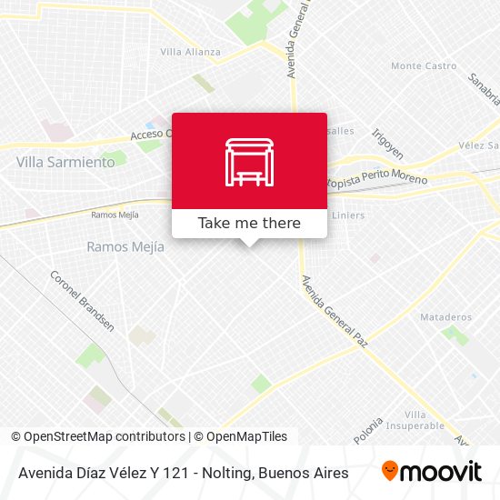 Mapa de Avenida Díaz Vélez Y 121 - Nolting