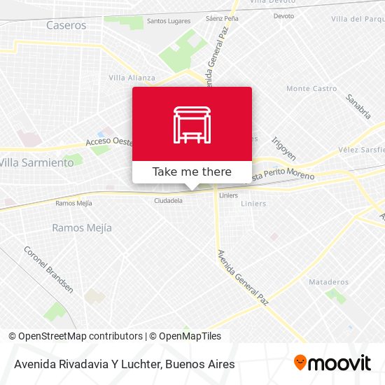 Avenida Rivadavia Y Luchter map