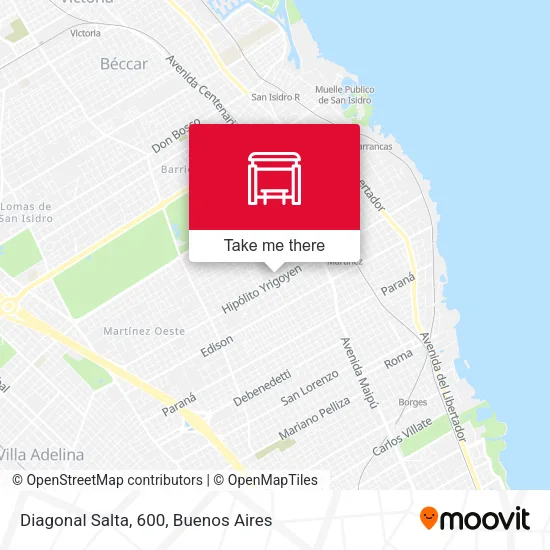 Diagonal Salta, 600 map