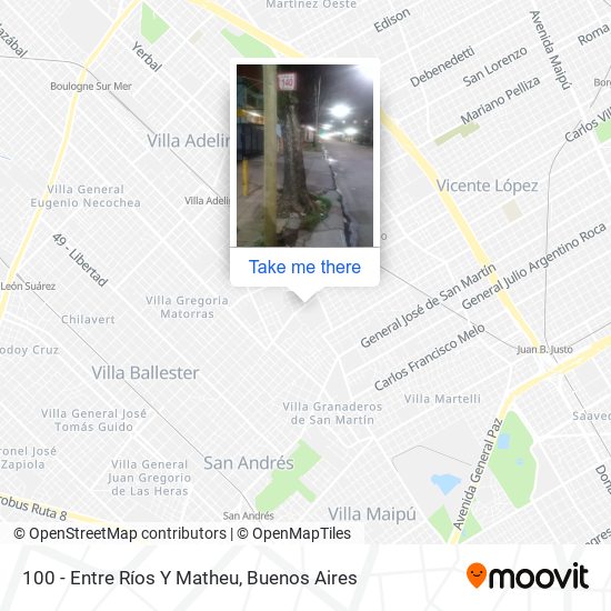 Mapa de 100 - Entre Ríos Y Matheu