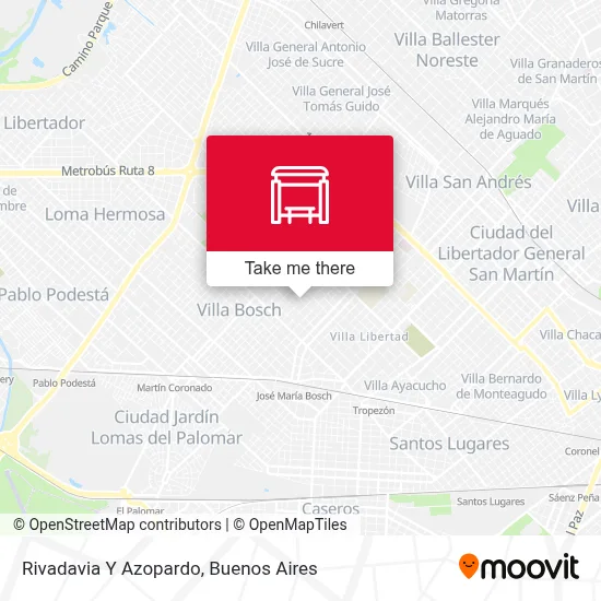 Rivadavia Y Azopardo map