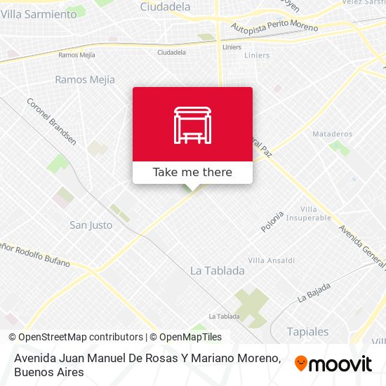 Avenida Juan Manuel De Rosas Y Mariano Moreno map