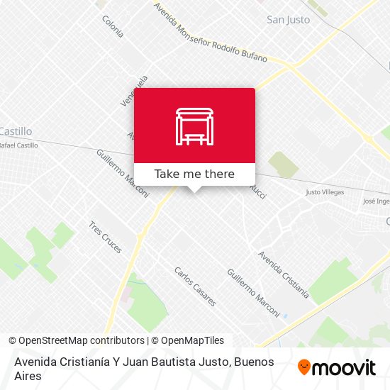 Avenida Cristianía Y Juan Bautista Justo map