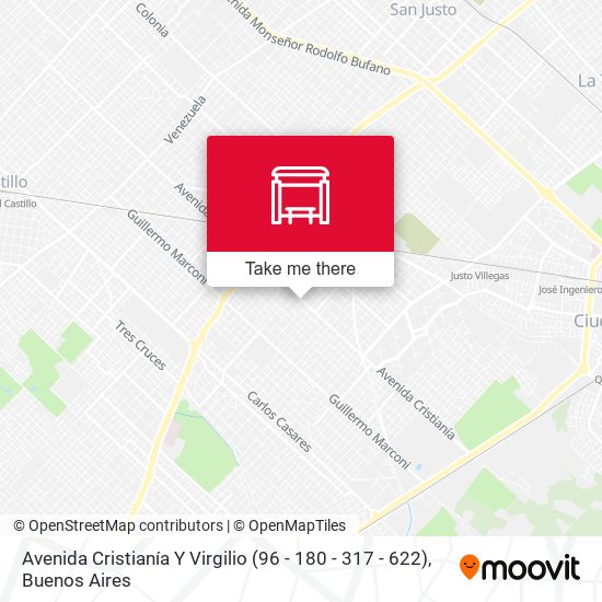 Avenida Cristianía Y Virgilio (96 - 180 - 317 - 622) map