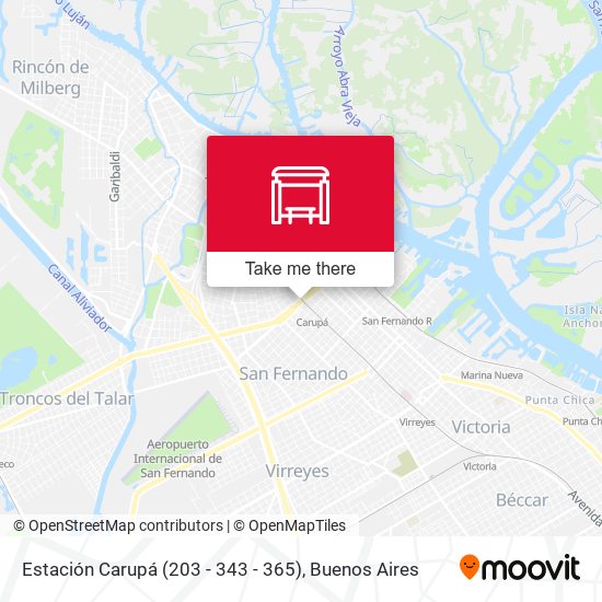 Mapa de Estación Carupá (203 - 343 - 365)