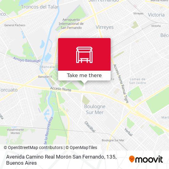 Mapa de Avenida Camino Real Morón San Fernando, 135
