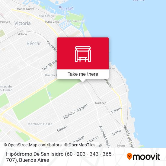 Hipódromo De San Isidro (60 - 203 - 343 - 365 - 707) map