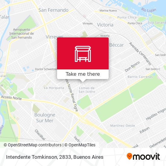 Mapa de Intendente Tomkinson, 2833