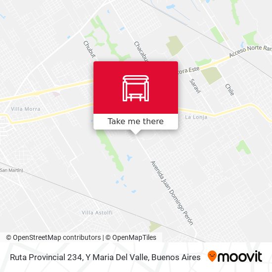 Ruta Provincial 234, Y Maria Del Valle map